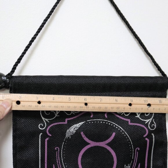 Spirit Halloween Decor Sign Embroidered Tapestry “As Above So Below “ Goth - Picture 2 of 6